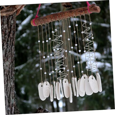 Happyyami 2pcs Spiral Wind Chime Parts for DIY Crafts Metal Hanging Swirls for Wind Spinners and Decor Weather-Resistant Design for Outdoor Use in Saudi Arabia