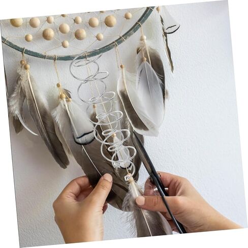 Happyyami 2pcs Spiral Wind Chime Parts for DIY Crafts Metal Hanging Swirls for Wind Spinners and Decor Weather-Resistant Design for Outdoor Use in Saudi Arabia