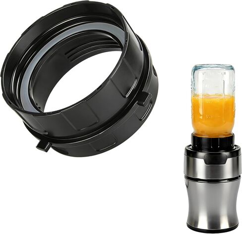 Adapter for Ninja BN301 Blender and Ball Wide-Mouth Mason Jar - Blend Directly in Glass Jar Replace Plastic Cup, Accessory for Ninja Nutri Blender Plus 900-Watt, Dishwasher Safe (Only Adapter) in Kuwait