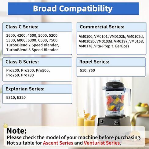 Blender Pitcher 48oz, Replace for 5000 5200 6300 6500 7500 E310 E320 Pro 200 500 750 vm0101 vm0197, Compatible with C/G-Series Explorian Commercial Ropel Series in Saudi Arabia