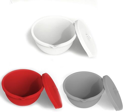 Saphe Silicone bowl Liners for KitchenAid 5 Quart Stand Mixer - Stand Mixer parts & Accessories, 3 packs mixaid silicone Liners with Lids (red+gray+white) in Saudi Arabia