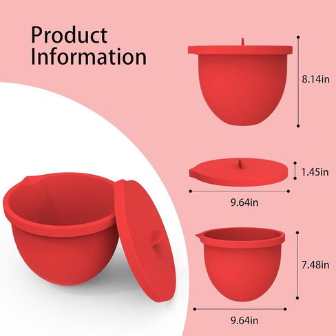 Saphe Silicone bowl Liners for KitchenAid 5 Quart Stand Mixer - Stand Mixer parts & Accessories, 3 packs mixaid silicone Liners with Lids (red+gray+white) in Saudi Arabia