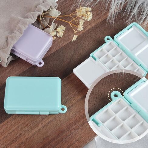 Portable Watercolour Paint Box Folding Paint Storage Case Watercolor Paint Mixing Tray for Oil Acrylics Paint in Saudi Arabia