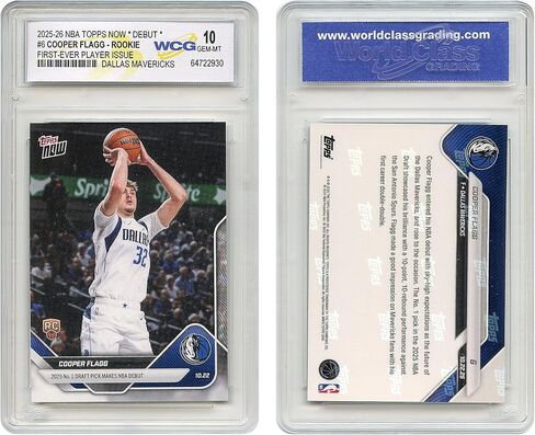 2025-26 NBA Topps Now Debut Cooper Flagg 1st Issue NBA Topps Now Rookie Card RC #6 Dallas Mavericks - Graded GEM-Mint 10 in Saudi Arabia