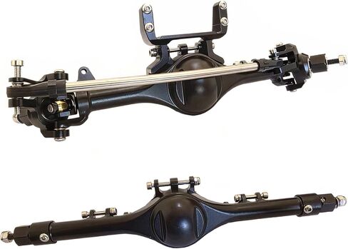 for SCX10 II Straight Axle Kit,CNC Aluminum Front Rear Axles Upgrade Parts for 1/10 Axial SCX10 II Deadbolt 90046 90047 Element Enduro RC Crawler(Black) in Saudi Arabia