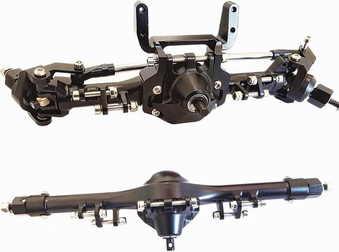 for SCX10 II Straight Axle Kit,CNC Aluminum Front Rear Axles Upgrade Parts for 1/10 Axial SCX10 II Deadbolt 90046 90047 Element Enduro RC Crawler(Black) in Saudi Arabia