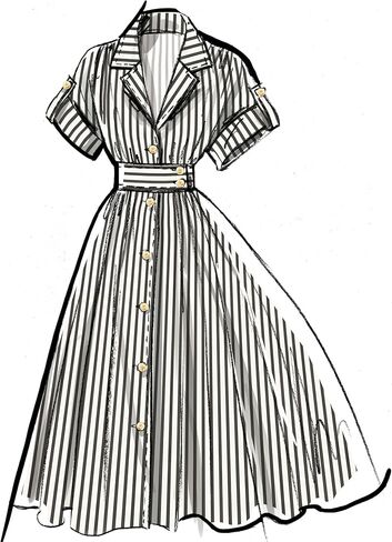 McCall's M8556K5 Misses' Button Front Shirtdress Sewing Pattern Packet, Design Code M8556, Sizes 8-10-12-14-16 in Saudi Arabia