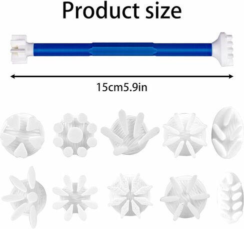 مجموعة من 5 أقلام تنقيط على شكل زهور - أدوات رسم منقطة مزدوجة الأطراف مع 10 رؤوس من بتلات الزهور - أقلام رسم صخرية ماندالا - أدوات فنية منقطة للقماش والحرف اليدوية وتصميمات ماندالا ذاتية الصنع in Kuwait