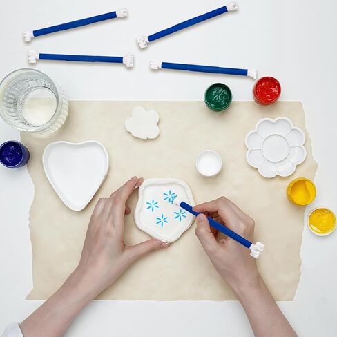 مجموعة من 5 أقلام تنقيط على شكل زهور - أدوات رسم منقطة مزدوجة الأطراف مع 10 رؤوس من بتلات الزهور - أقلام رسم صخرية ماندالا - أدوات فنية منقطة للقماش والحرف اليدوية وتصميمات ماندالا ذاتية الصنع in Kuwait