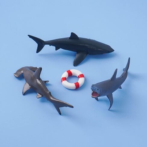 9 Pack Shark Cake Topper Shark Figurines Decoration for Ocean Theme Birthday in Saudi Arabia