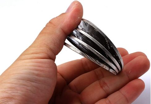 Enjoyer Jumbo Half Dollar Shells 3 + 1 Set(Dia 5.8cm) One Coin to Four Magic Tricks Magician Accessories Comedy Props Magic Gimmick in Saudi Arabia