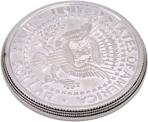 Enjoyer Jumbo Half Dollar Shells 3 + 1 Set(Dia 5.8cm) One Coin to Four Magic Tricks Magician Accessories Comedy Props Magic Gimmick in Saudi Arabia
