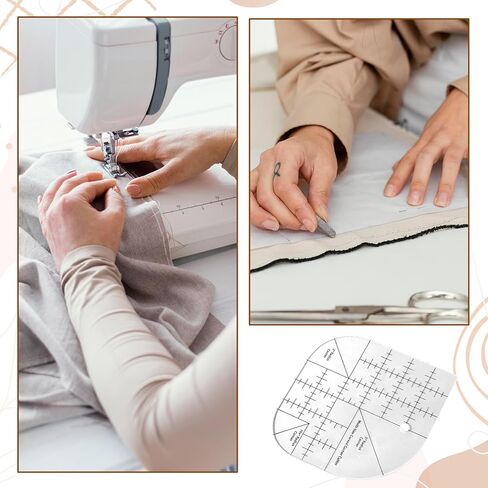 مساطر الخياطة للنسيج، مسطرة قاطعة الزوايا المنحنية، مسطرة قاطعة الزوايا المنحنية من الأكريليك، مساطر واضحة لملحقات خياطة اللحف وملحقات الماكينات ومستلزماتها in Kuwait