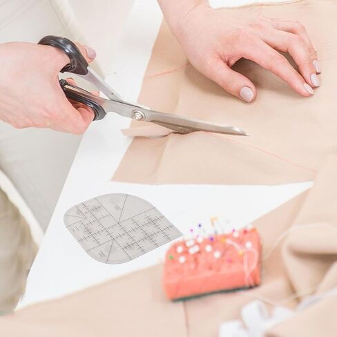 Acrylic Sewing Curved Corner Cutter Ruler, Patchwork Ruler Template Patchwork Tool DIY Sewing Supplies (Golden) in Saudi Arabia