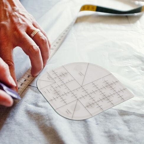 Acrylic Sewing Curved Corner Cutter Ruler, Patchwork Ruler Template Patchwork Tool DIY Sewing Supplies (Golden) in Saudi Arabia