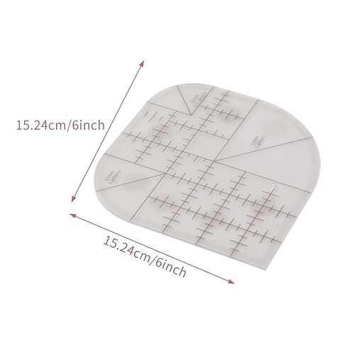 Acrylic Sewing Curved Corner Cutter Ruler, Patchwork Ruler Template Patchwork Tool DIY Sewing Supplies (Golden) in Saudi Arabia