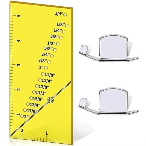 2Pcs Magnetic Seam Guide with Seam Allowance Ruler Sew Guide Gauge for 1/8 to 2 Inch Straight Line Hems Sewing Quilting Tools (Green) in Saudi Arabia