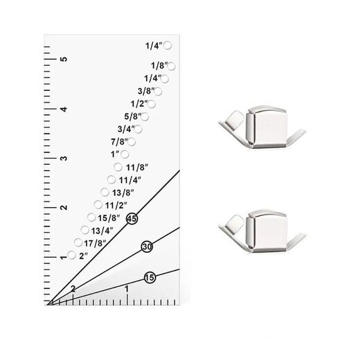 2Pcs Magnetic Seam Guide with Seam Allowance Ruler Sew Guide Gauge for 1/8 to 2 Inch Straight Line Hems Sewing Quilting Tools (Green) in Saudi Arabia