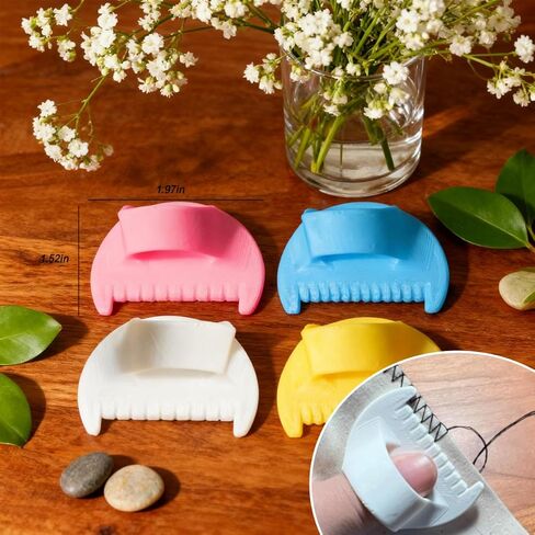 4Pcs Sewing Templates for Even Stitching, Seam Guides Kit for Consistent Stitches, DIY Stitching Guide Tool Seam Finishing, Quilting & Sewing Aids for Beginners (Yellow,Pink,Blue,White 3mm) in Saudi Arabia