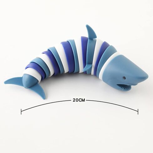 Fidget Slug, 3D Articulated Stretch Shark Stress Reliever, Sensory Stress Relief for Adults and Kids, Pressure Relieving and Anti-Anxiety Office Desk Toy in Saudi Arabia