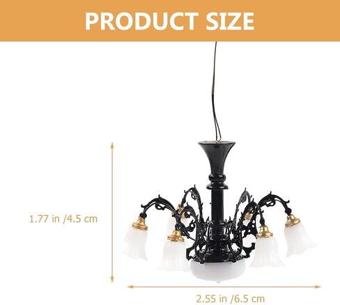 DOITOOL Miniature Chandelier for Dollhouse 1 12 Scale Tiny House Ceiling Light Pendant Mini Lamp for Doll Accessories and Mini Home Decor 2.55X2.55X1.77In in Saudi Arabia