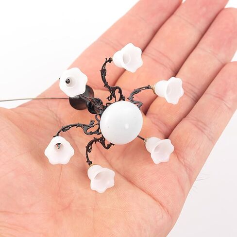 DOITOOL Miniature Chandelier for Dollhouse 1 12 Scale Tiny House Ceiling Light Pendant Mini Lamp for Doll Accessories and Mini Home Decor 2.55X2.55X1.77In in Saudi Arabia