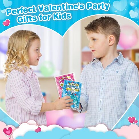 Duchong Valentines Cards for Kids Classroom, 24 Packs Game Shape Pop Fidget Keychains Bulk, Class Valentines Gifts for Kids, School Exchange Prizes & Party Favors for Boys Girls in Saudi Arabia