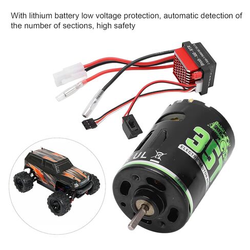 محرك RC المصقول، 540 درجة التواء عالية، وضع مزدوج منخفض الضوضاء، محرك مصقول منخفض الجهد 360A ESC لسيارات RC SUV(35T) in Kuwait