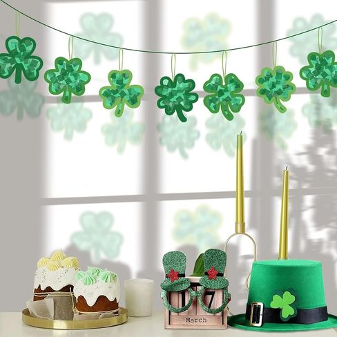 kopooeoe 32 مجموعات عيد القديس باتريك suncatchers الحرفية diy شامروك المناديل الورقية الحرف مجموعات الأيرلندية الخضراء البرسيم شنقا الزينة لنافذة المنزل الزجاج الملون تأثير اللوازم الفنية in Kuwait