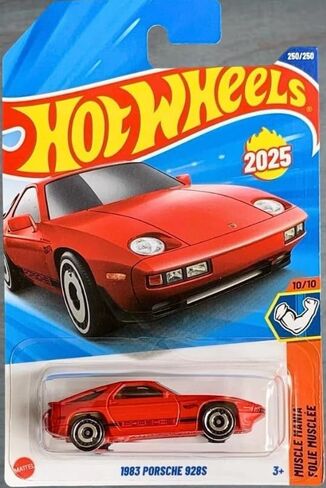 Hot Wheels 1983 Porsche 928S [أحمر]، Muscle Mania 10/10، 250/250، جديدة لعام 2025!، مركبة مصبوبة بمقياس 1:64 in Kuwait