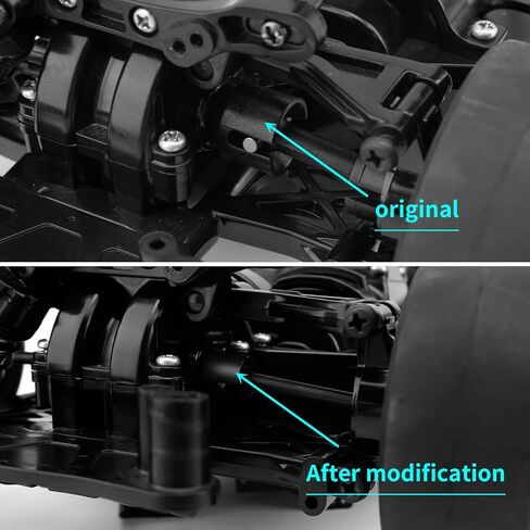 4Pcs Aluminum Front & Rear Gearbox Joint Cup Differential Cup Upgrade Parts for Tamiya TT01 TT01E TT02 1/10 RC Drift Car in Saudi Arabia