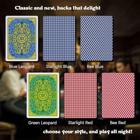 Ben Niu Casino-Quality Waterproof PVC Poker Playing Cards – Premium Texas Hold’em Deck with Jumbo Index, Double-Sided Embossing, Anti-Counterfeit Packaging, Smooth & Durable Shuffle (bee Blue) in Saudi Arabia