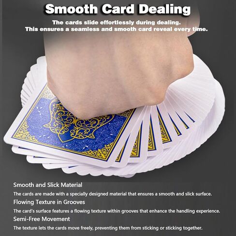 Ben Niu Casino-Quality Waterproof PVC Poker Playing Cards – Premium Texas Hold’em Deck with Jumbo Index, Double-Sided Embossing, Anti-Counterfeit Packaging, Smooth & Durable Shuffle (bee Blue) in Saudi Arabia