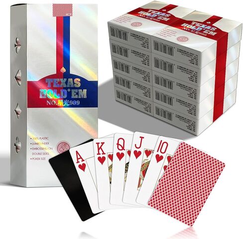 Ben Niu Casino-Quality Waterproof PVC Poker Playing Cards – Premium Texas Hold’em Deck with Jumbo Index, Double-Sided Embossing, Anti-Counterfeit Packaging, Smooth & Durable Shuffle (bee Blue) in Saudi Arabia