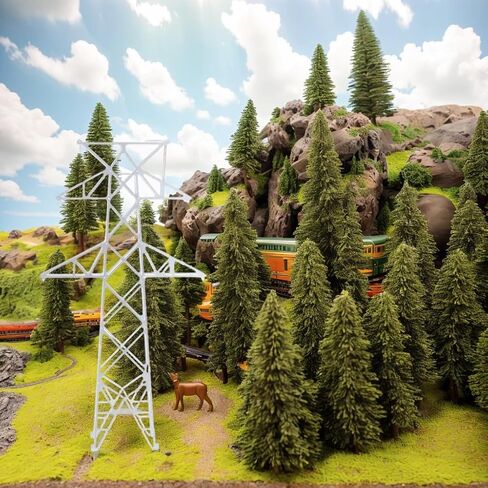 Model N Scale 1:160 Miniature Electric Transmission Tower Model ABS Plastic Power Line Tower (2) in Saudi Arabia