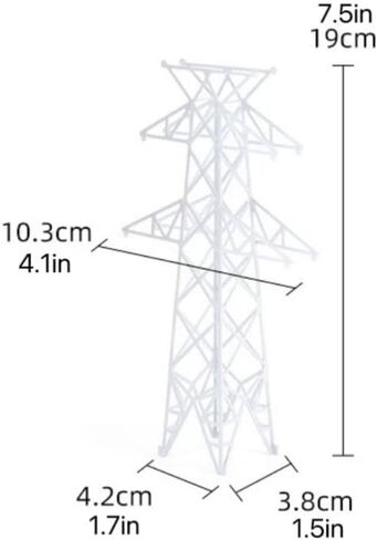 Model N Scale 1:160 Miniature Electric Transmission Tower Model ABS Plastic Power Line Tower (2) in Saudi Arabia