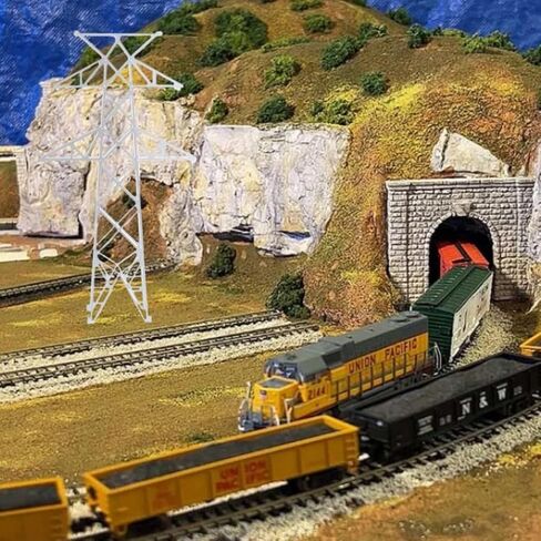 Model N Scale 1:160 Miniature Electric Transmission Tower Model ABS Plastic Power Line Tower (2) in Saudi Arabia