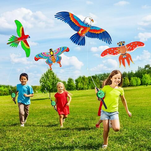 8 قطع طائرة ورقية صغيرة لصنارة الصيد للأطفال الذين تتراوح أعمارهم بين 4-8 و8-12 عامًا، ببغاء فراشة السنونو، سهلة الطيران، طائرات نسر ذهبية للبالغين والأسرة في فصل الربيع وبناء فريق الشاطئ في الهواء الطلق، 13.78 بوصة in Kuwait