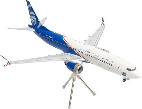 GeminiJets G2ASA1294 Alaska Airlines Boeing 737 MAX 8 Honoring Those Who Serve; Scale 1:200 in Saudi Arabia