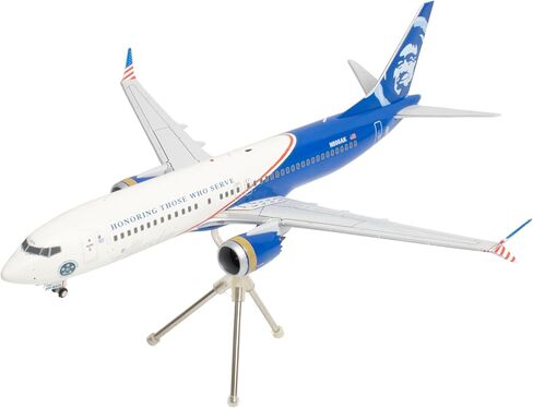 GeminiJets G2ASA1294 Alaska Airlines Boeing 737 MAX 8 Honoring Those Who Serve; Scale 1:200 in Saudi Arabia