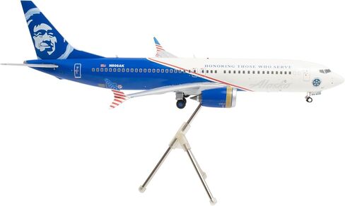 GeminiJets G2ASA1294 Alaska Airlines Boeing 737 MAX 8 Honoring Those Who Serve; Scale 1:200 in Saudi Arabia