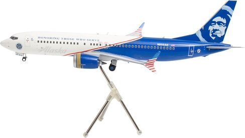 GeminiJets G2ASA1294 Alaska Airlines Boeing 737 MAX 8 Honoring Those Who Serve; Scale 1:200 in Saudi Arabia