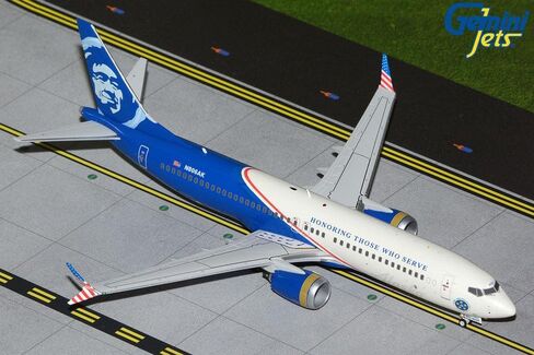 GeminiJets G2ASA1294 Alaska Airlines Boeing 737 MAX 8 Honoring Those Who Serve; Scale 1:200 in Saudi Arabia