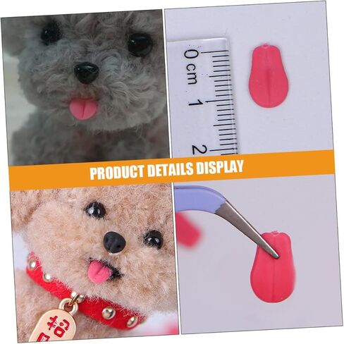 20Pcs Dog Tongue Accessories for Doll Making Realistic Miniature Tongues for Crafting Stuffed Animals for DIY Projects and Enhancing Pet in Kuwait