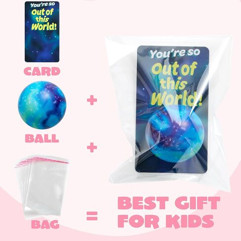 JOYIN 24 PCS Valentines Cards with Galaxy PU Stress Balls for Valentine Party Favor, Classroom Exchange Prize, Greeting Cards in Saudi Arabia