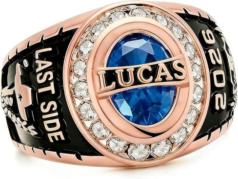 Ccjcinata Customized Sterling Silver High School and College Class Ring for women pride ring graduation rings for men Classic Collection Fully Personalized in Kuwait