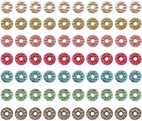 70 PCS Resin Donuts 0.7 inch Flat Back Cute Mini Plastic Donut Resin Embellishments for Candy Themed Holiday Party Supplies in Saudi Arabia