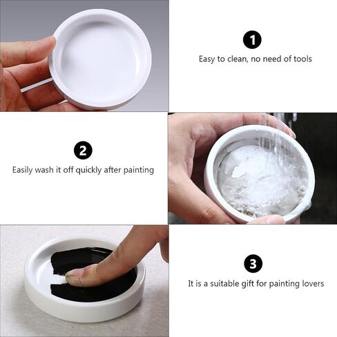 Lurrose Ceramic Paint Palette: 5 Layers Watercolor Palette - Ink Dish Color Mixing Tray for Artists and Beginners in Saudi Arabia