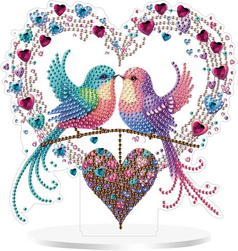 ZeeLionArt Tabletop Diamond Art Painting Kit for Adult,Easter Bunny DIY Special Shaped Rhinestone Desk Placement Ornament,Home Stand Up Gem Painting Craft Kit,Gift,Double Sided. in Saudi Arabia