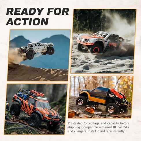 بطارية SCX24 7.4V 900mAh Lipo Battery 2S 35C(Burst 70C) FCX24 بطارية مع PH2.0&JST&Molex Plug مناسبة لسيارة FMS SCX24 RC WLtoys A949 A959 A969 A979 K929 Most 1/10 1/16 1/18 1/24 RC Car Truck in Saudi Arabia